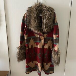 Tasha Polizzi Tribal Blanket Coat